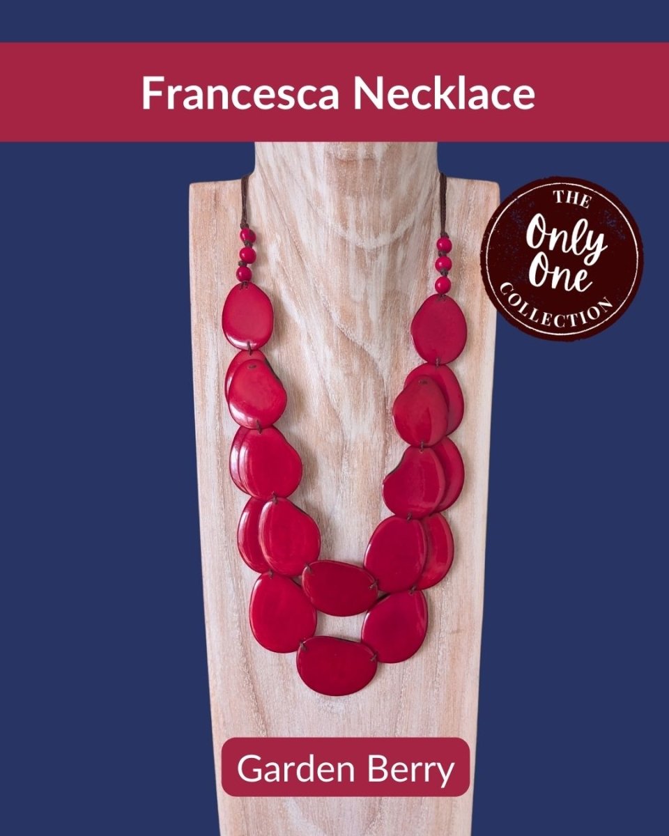 FRANCESCA — Handmade Tagua Statement Necklace — 'Only One' - The Happy Elephant - Tagua Jewellery