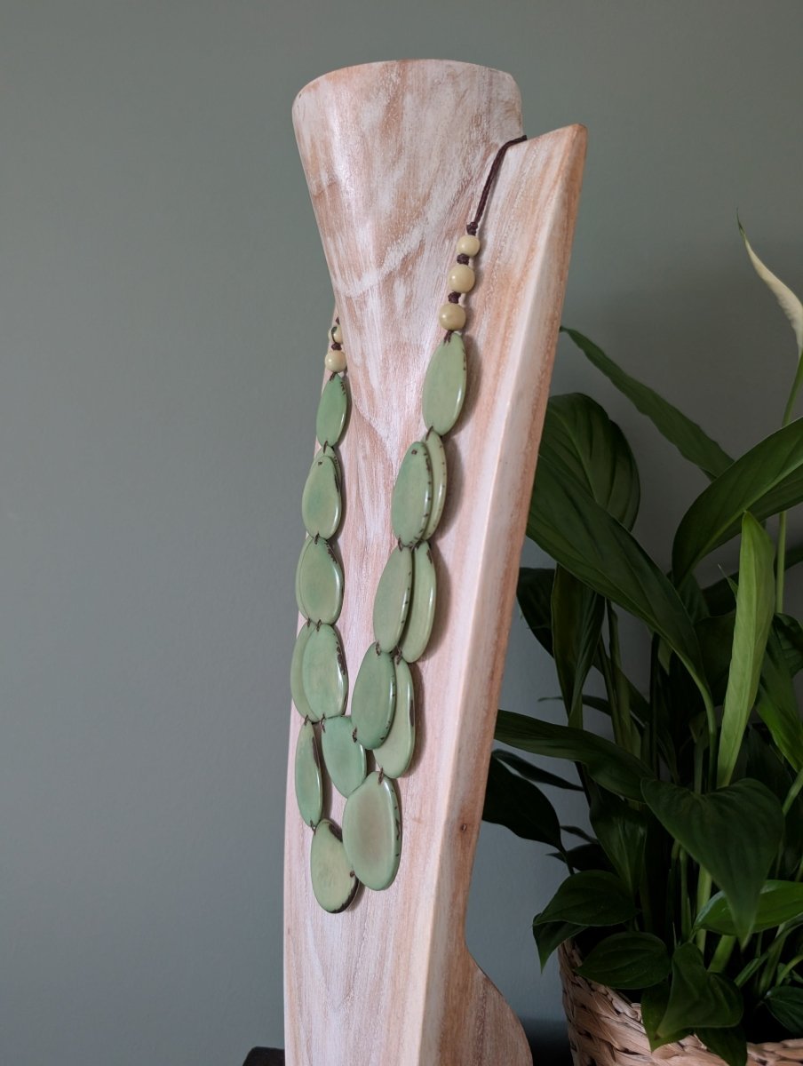 FRANCESCA — Handmade Tagua Statement Necklace — 'Only One' - The Happy Elephant - Tagua Jewellery