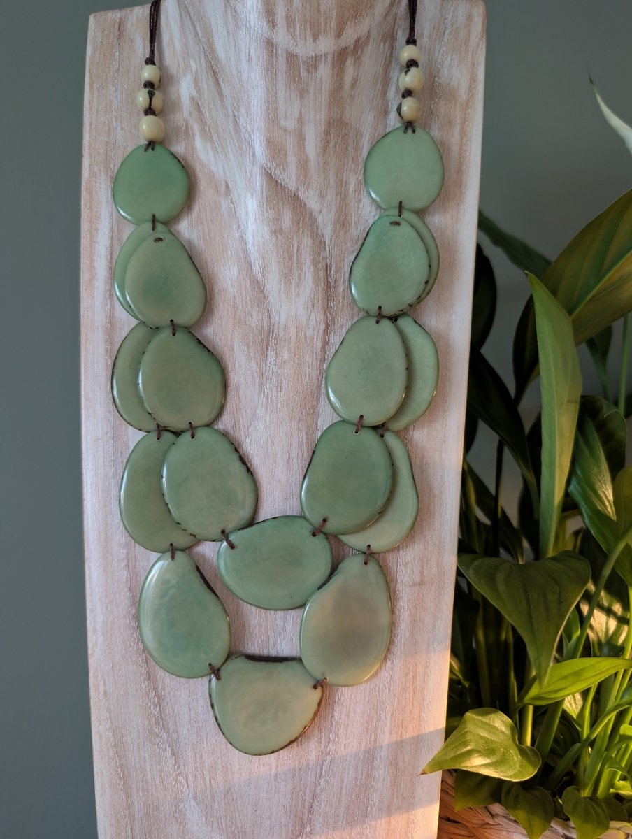 FRANCESCA — Handmade Tagua Statement Necklace — 'Only One' - The Happy Elephant - Tagua Jewellery