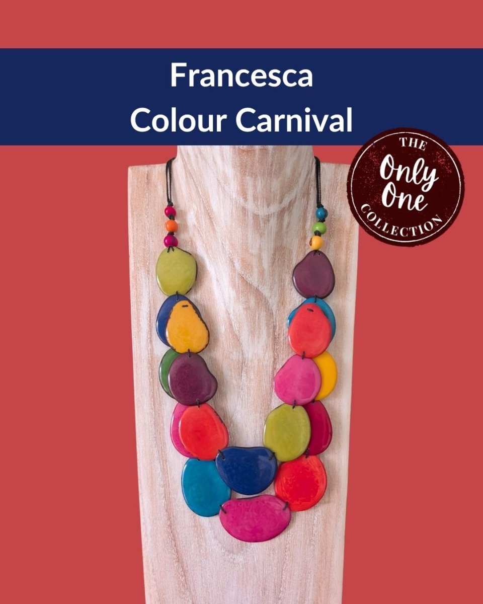 FRANCESCA — Handmade Tagua Statement Necklace — 'Only One' - The Happy Elephant - Tagua Jewellery