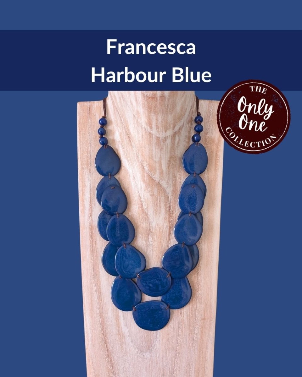 FRANCESCA — Handmade Tagua Statement Necklace — 'Only One' - The Happy Elephant - Tagua Jewellery