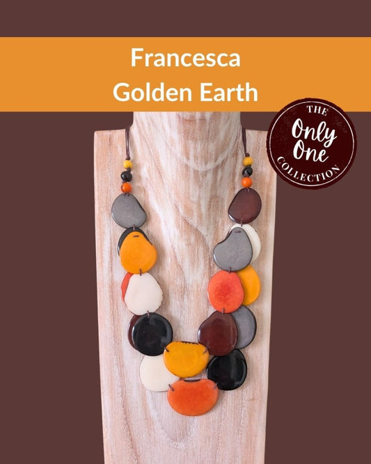 FRANCESCA — Handmade Tagua Statement Necklace — 'Only One' - The Happy Elephant - Tagua Jewellery