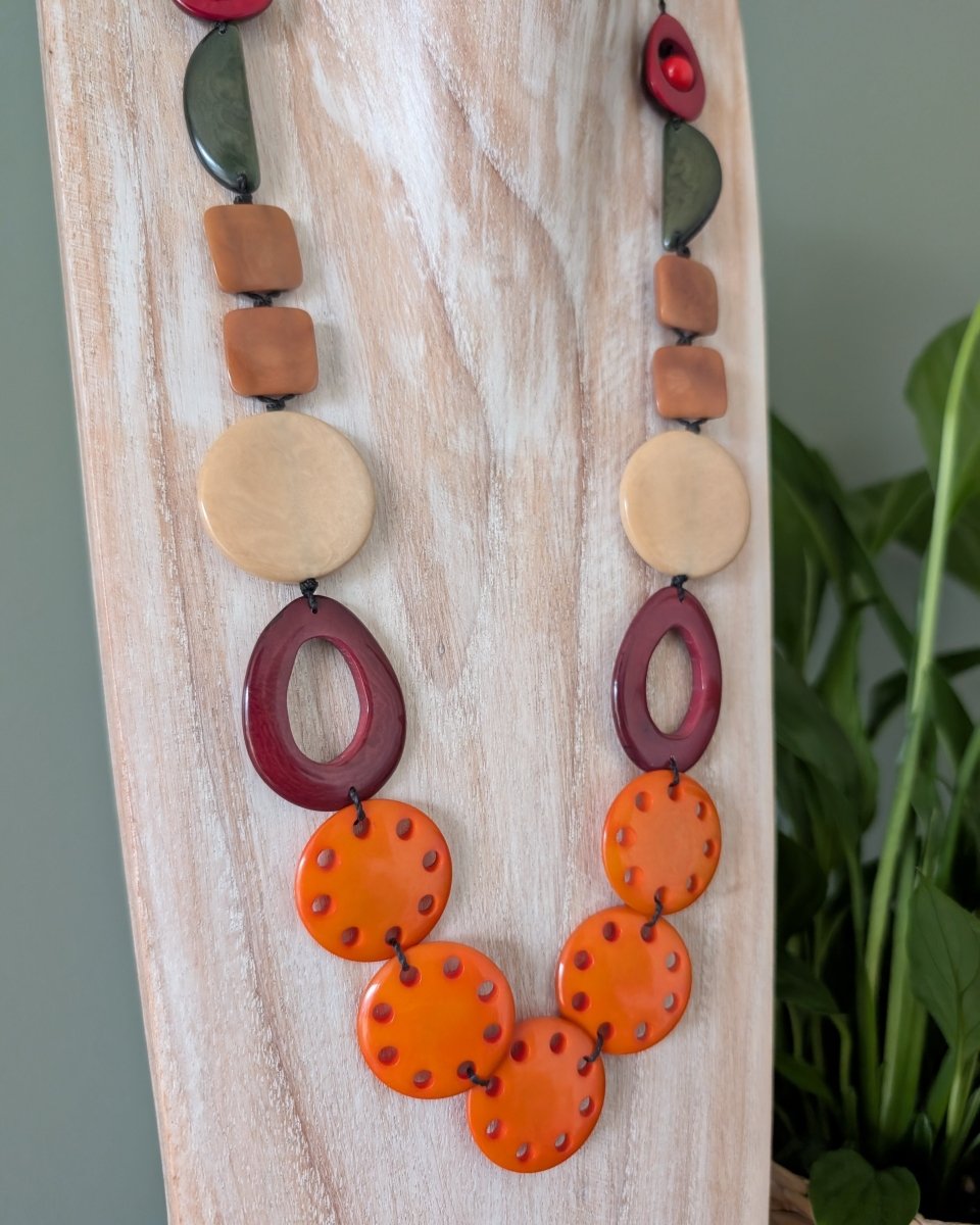 GABRIELLA — Handmade Tagua Statement Necklace — 'Only One' - The Happy Elephant - Tagua Jewellery