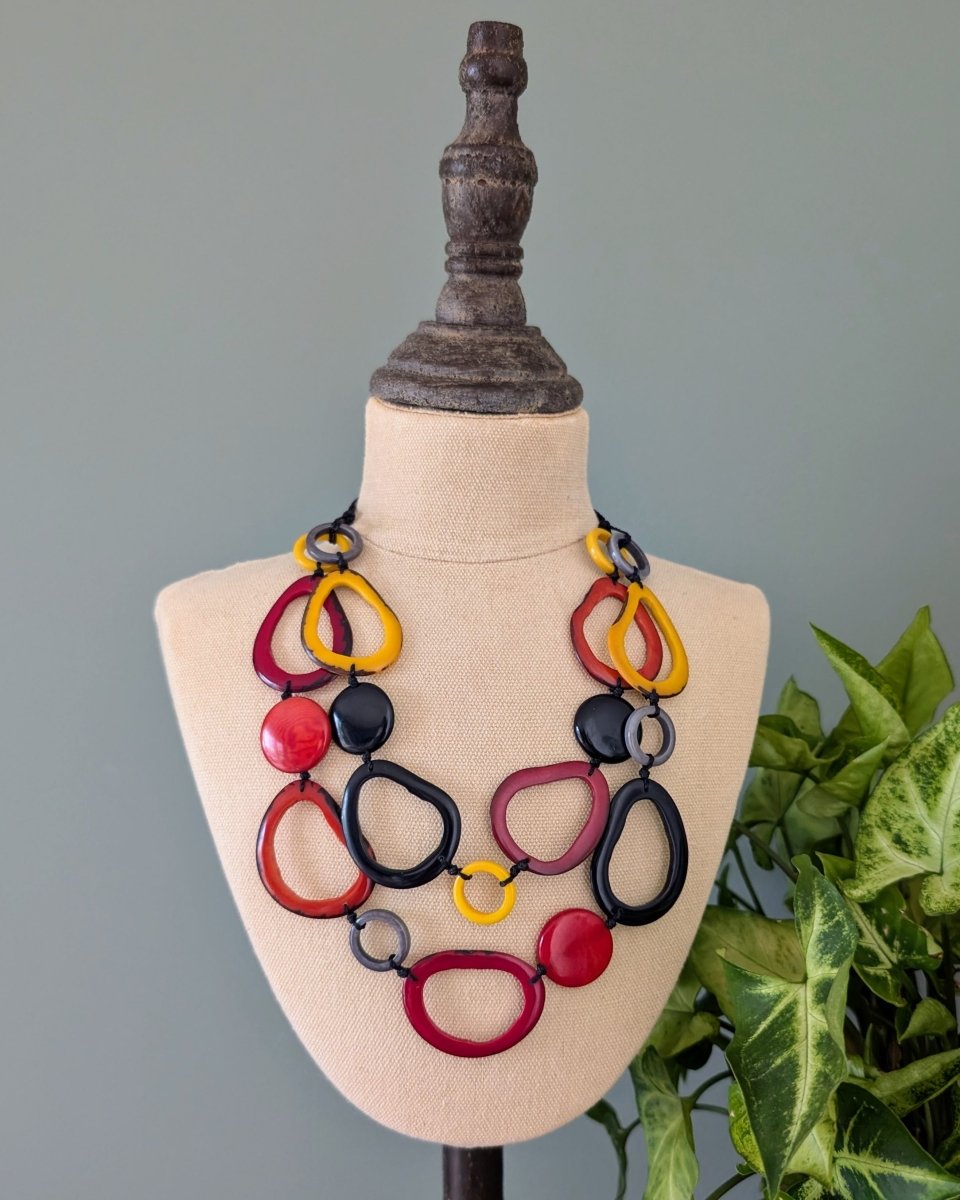 GALAPAGOS — Handmade Tagua Statement Necklace - The Happy Elephant - Tagua Jewellery