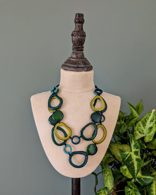 GALAPAGOS — Handmade Tagua Statement Necklace - The Happy Elephant - Tagua Jewellery