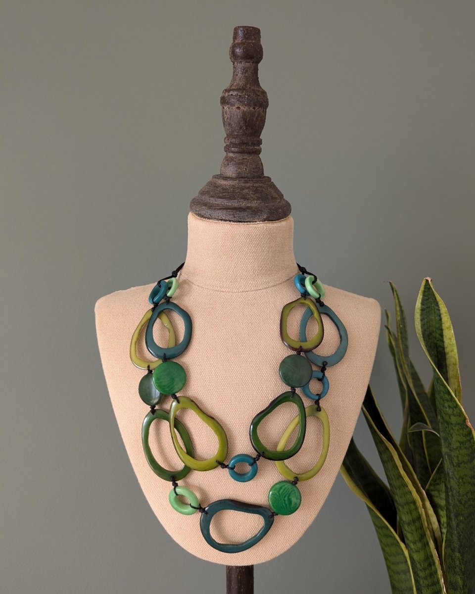 GALAPAGOS — Handmade Tagua Statement Necklace - The Happy Elephant - Tagua Jewellery