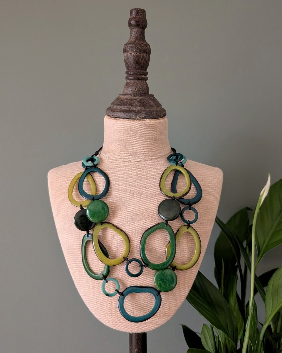 GALAPAGOS — Handmade Tagua Statement Necklace - The Happy Elephant - Tagua Jewellery