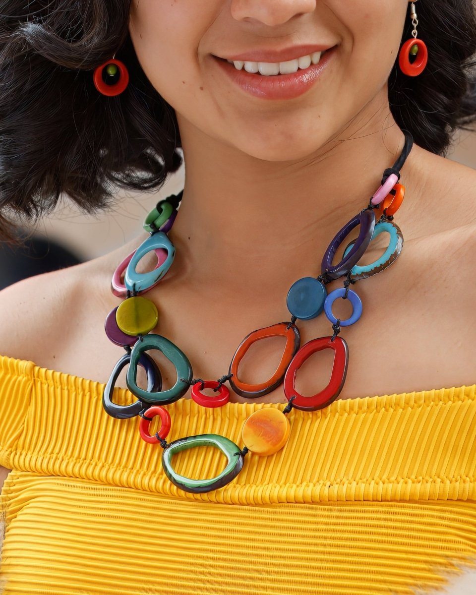 GALAPAGOS — Handmade Tagua Statement Necklace - The Happy Elephant - Tagua Jewellery