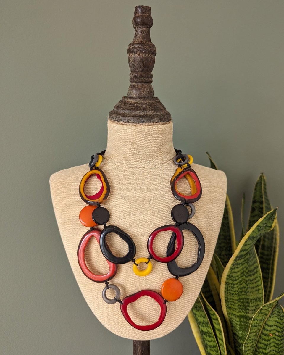 GALAPAGOS — Handmade Tagua Statement Necklace - The Happy Elephant - Tagua Jewellery