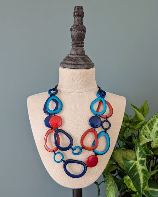 GALAPAGOS — Handmade Tagua Statement Necklace - The Happy Elephant - Tagua Jewellery