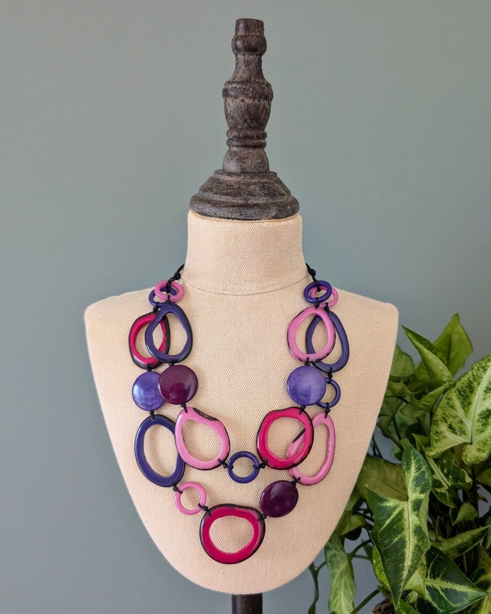 GALAPAGOS — Handmade Tagua Statement Necklace - The Happy Elephant - Tagua Jewellery
