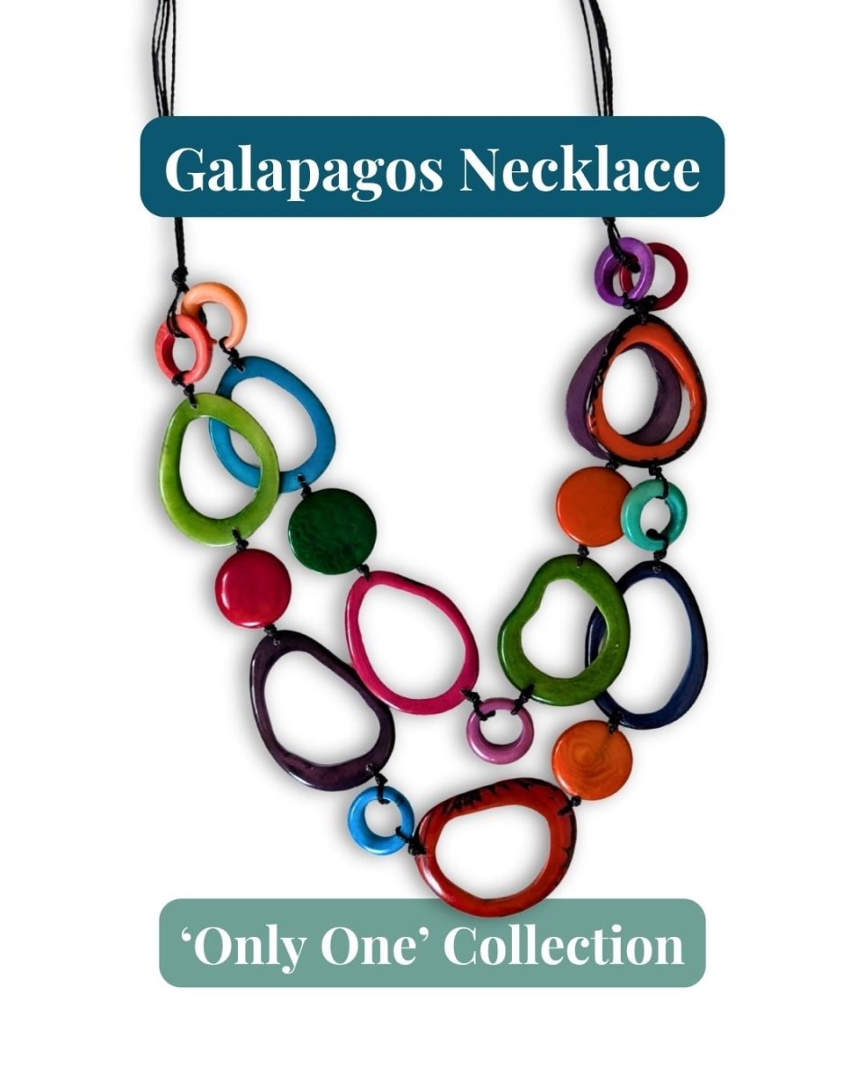 GALAPAGOS — Handmade Tagua Statement Necklace — 'Only One' - The Happy Elephant - Tagua Jewellery