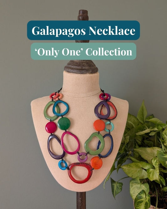 GALAPAGOS — Handmade Tagua Statement Necklace — 'Only One' - The Happy Elephant - Tagua Jewellery