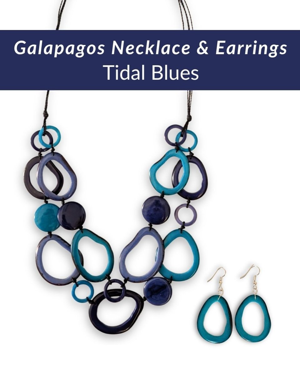 GALAPAGOS SET — Necklace & Earrings - The Happy Elephant - Tagua Jewellery