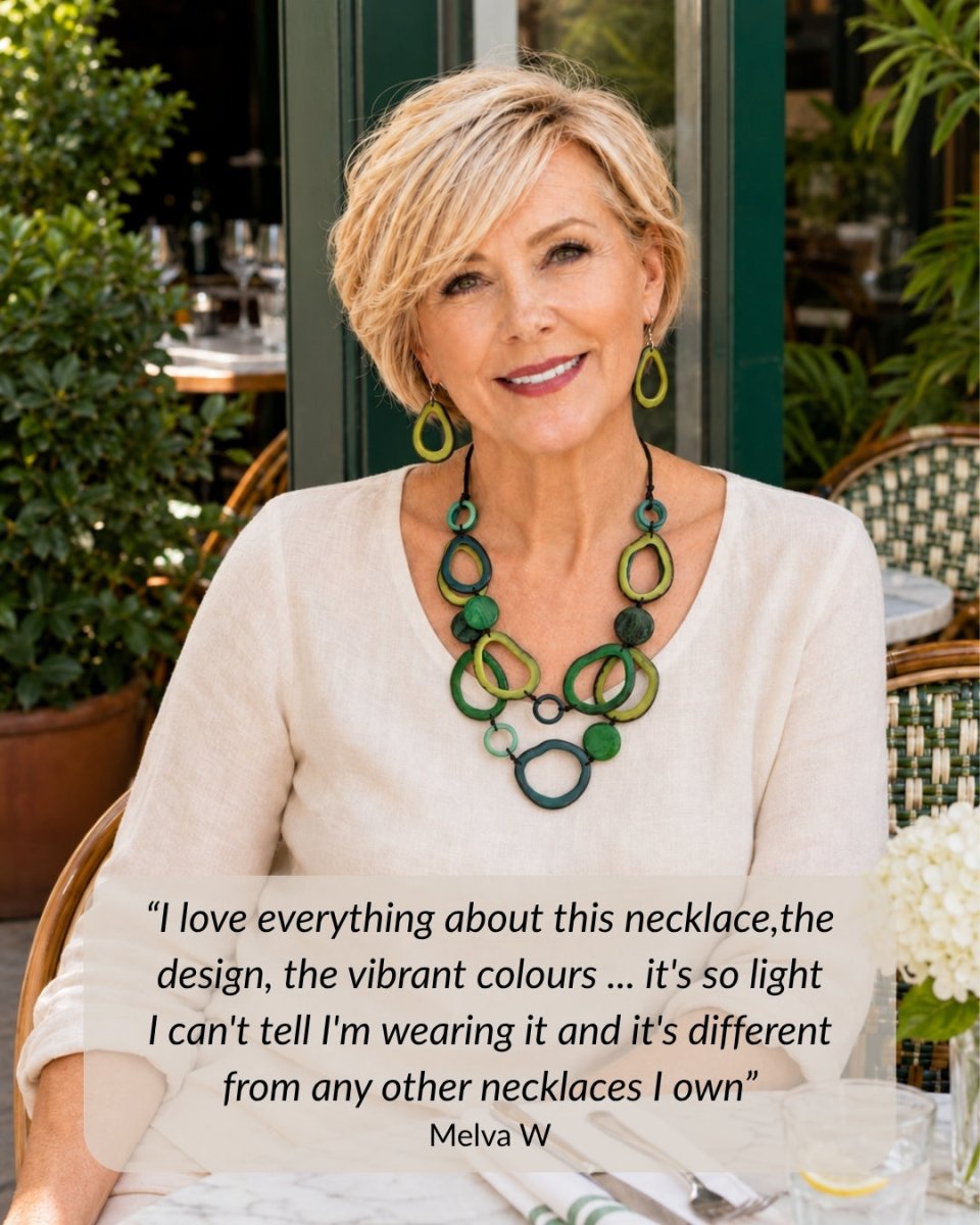 GALAPAGOS SET — Necklace & Earrings - The Happy Elephant - Tagua Jewellery