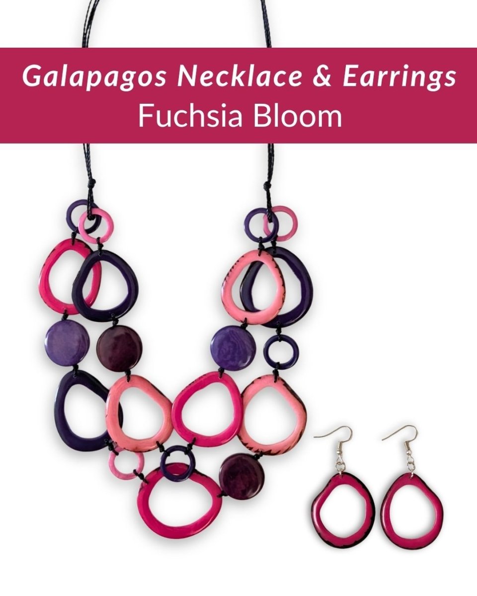 GALAPAGOS SET — Necklace & Earrings - The Happy Elephant - Tagua Jewellery