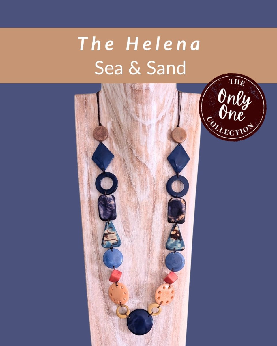 HELENA — Handmade Tagua Statement Necklace — 'Only One' - The Happy Elephant - Tagua Jewellery