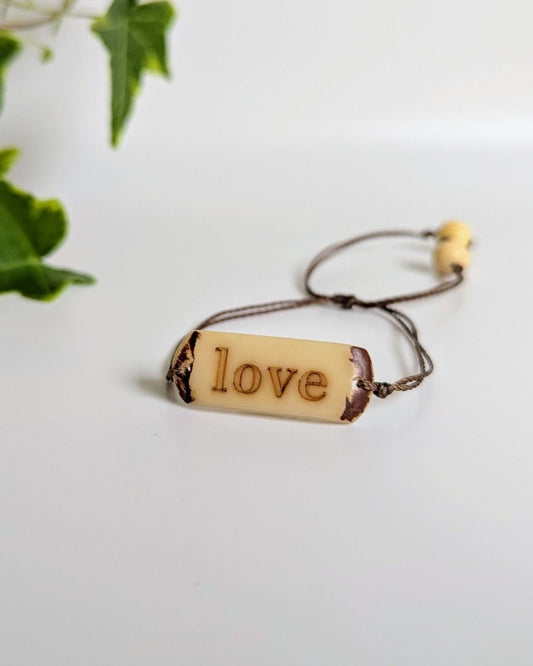 INSPIRATION — Handmade Tagua Motivational Bracelet - The Happy Elephant - Tagua Jewellery