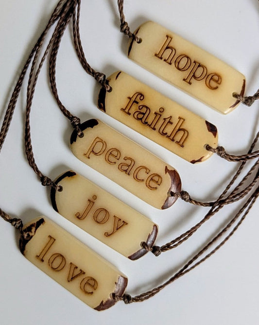 INSPIRATION — Handmade Tagua Motivational Bracelet - The Happy Elephant - Tagua Jewellery