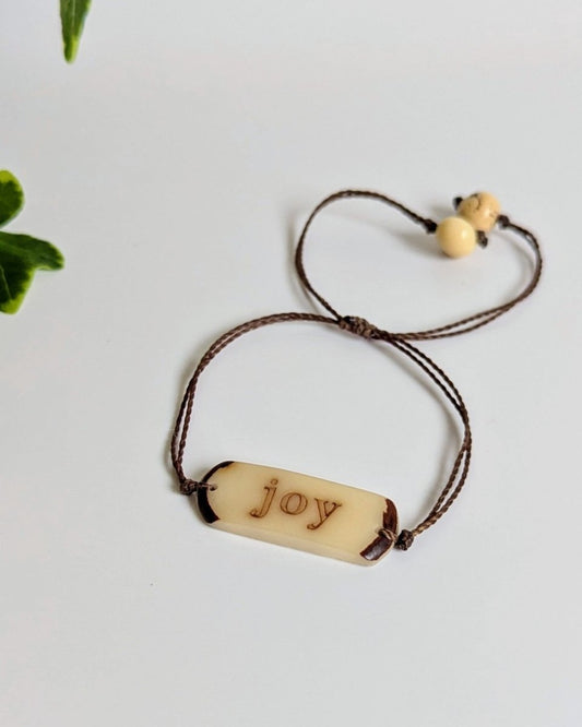 INSPIRATION — Handmade Tagua Motivational Bracelet - The Happy Elephant - Tagua Jewellery