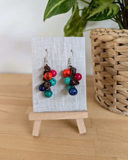 ISABELA — Handmade Acai Seed & Coconut Shell Earrings - The Happy Elephant - Tagua Jewellery