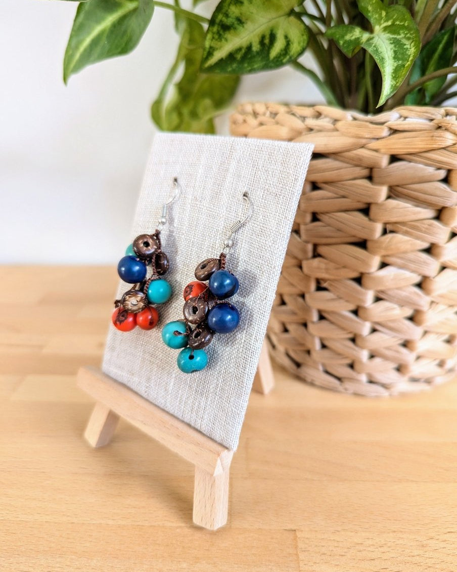 ISABELA — Handmade Acai Seed & Coconut Shell Earrings - The Happy Elephant - Tagua Jewellery