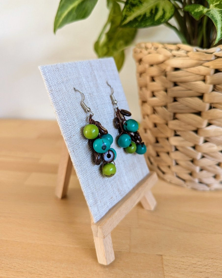 ISABELA — Handmade Acai Seed & Coconut Shell Earrings - The Happy Elephant - Tagua Jewellery