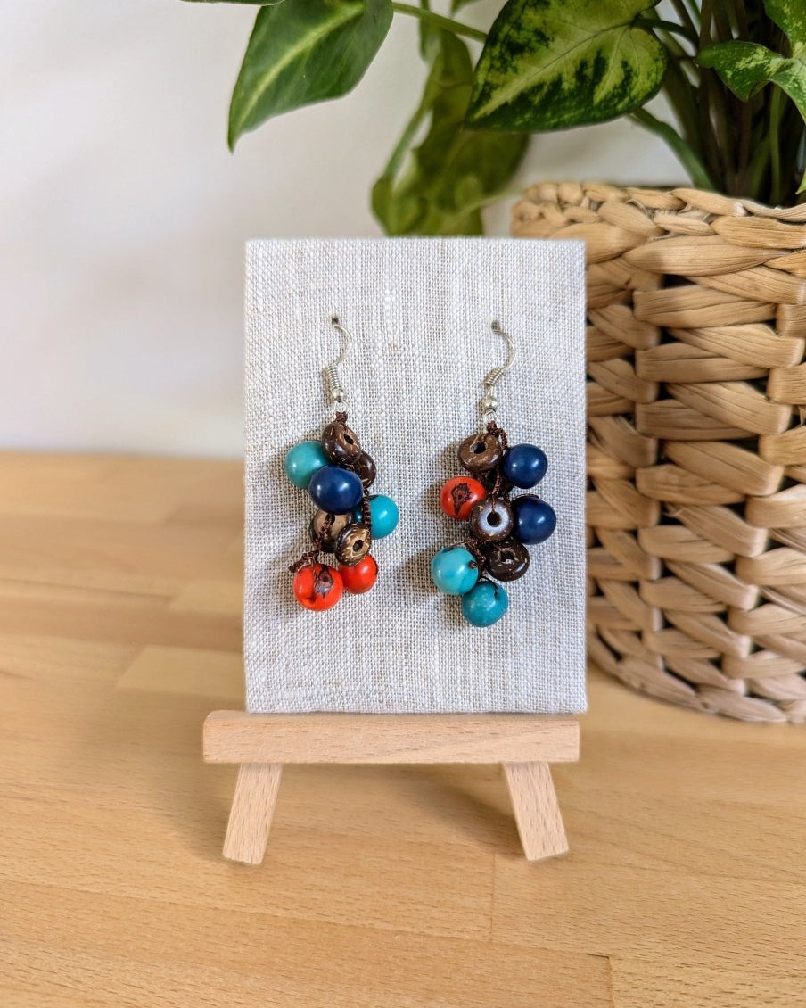 ISABELA — Handmade Acai Seed & Coconut Shell Earrings - The Happy Elephant - Tagua Jewellery