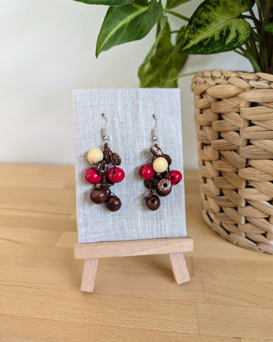 ISABELA — Handmade Acai Seed & Coconut Shell Earrings - The Happy Elephant - Tagua Jewellery