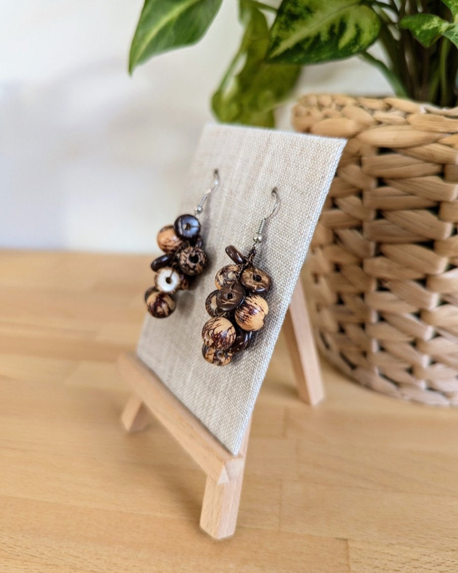 ISABELA — Handmade Acai Seed & Coconut Shell Earrings - The Happy Elephant - Tagua Jewellery