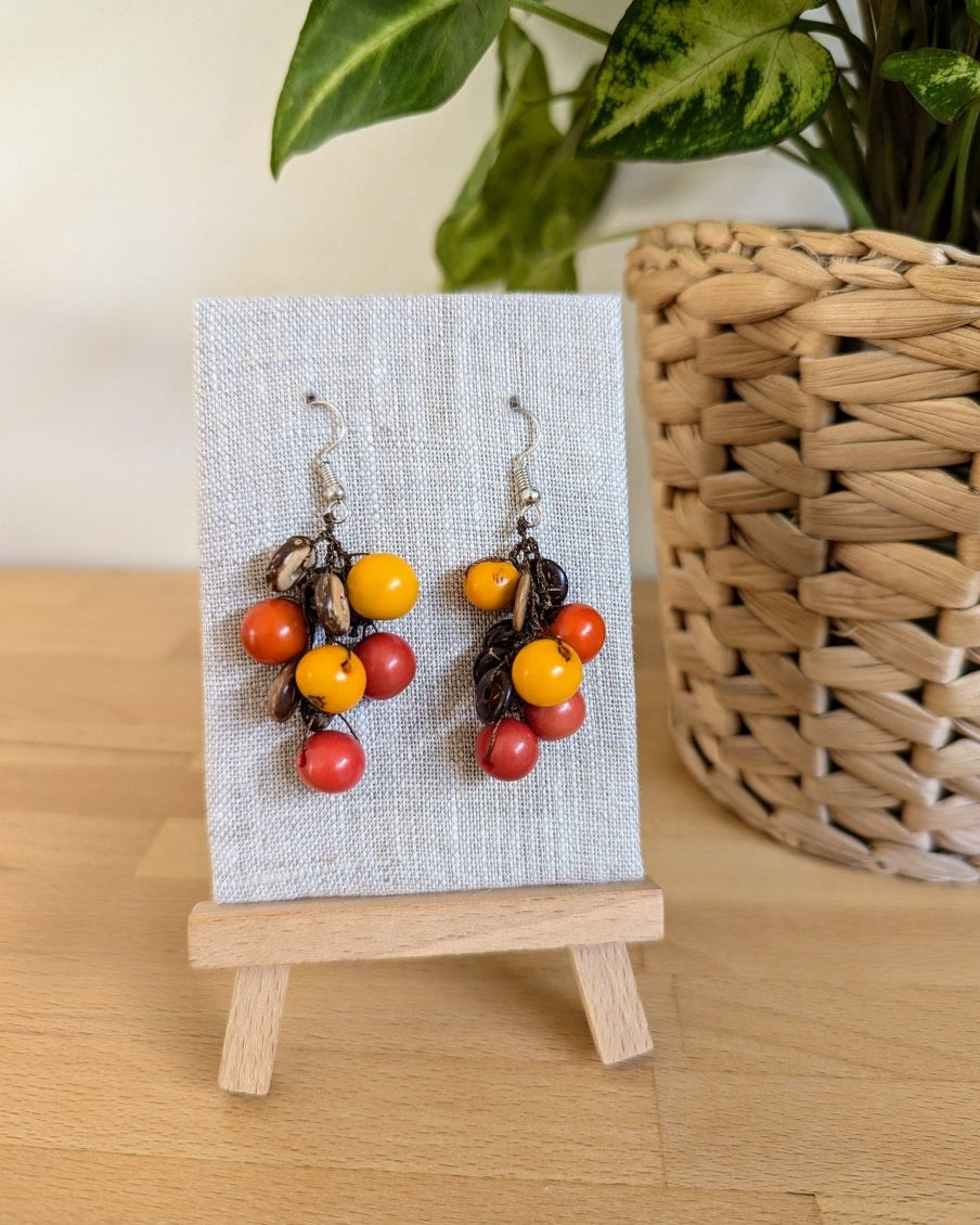 ISABELA — Handmade Acai Seed & Coconut Shell Earrings - The Happy Elephant - Tagua Jewellery