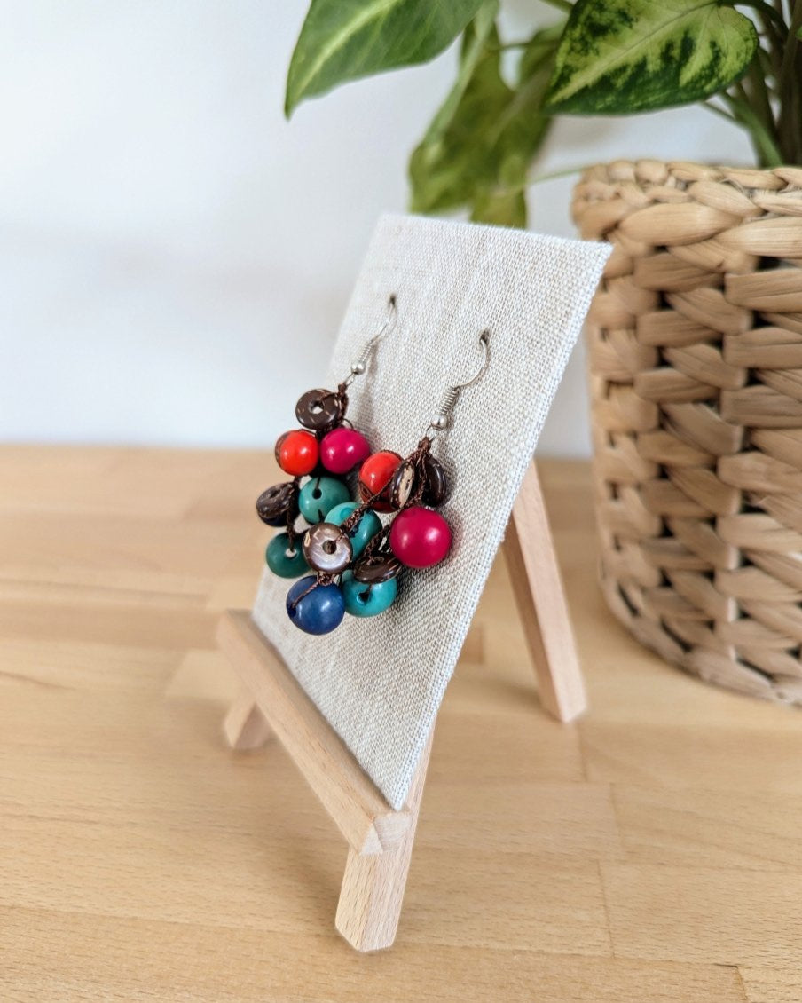 ISABELA — Handmade Acai Seed & Coconut Shell Earrings - The Happy Elephant - Tagua Jewellery