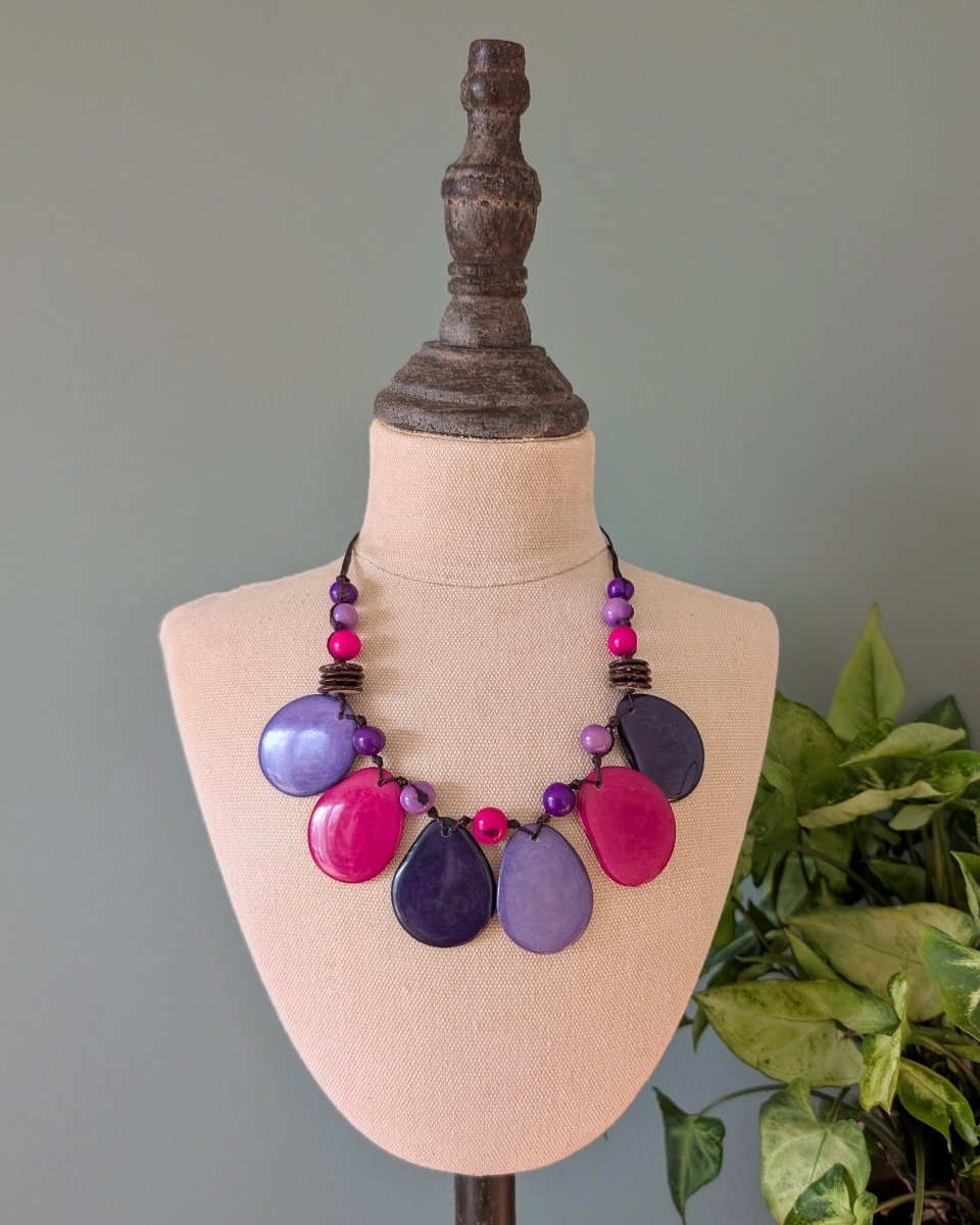 ISABELA — Handmade Tagua Statement Necklace - The Happy Elephant - Tagua Jewellery