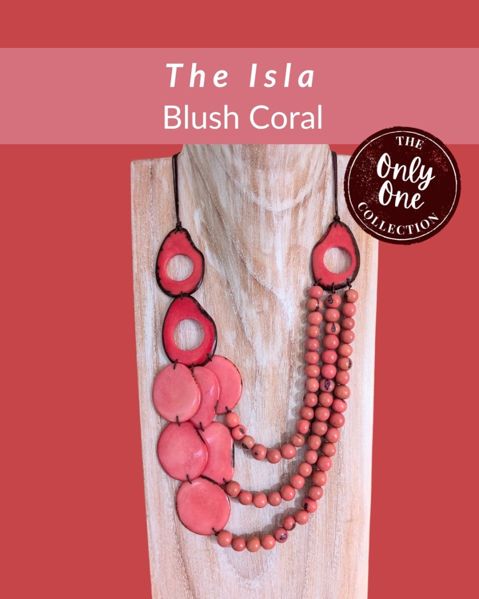 ISLA — Handmade Tagua Statement Necklace — 'Only One' - The Happy Elephant - Tagua Jewellery