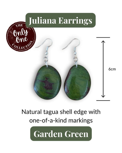 JULIANA — Handmade Tagua Earrings — 'Only One' - The Happy Elephant - Tagua Jewellery
