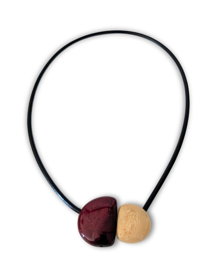 KISS — Handmade Tagua Statement Magnetic Necklace - The Happy Elephant - Tagua Jewellery