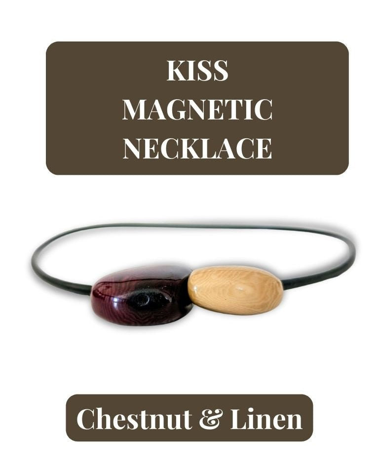 KISS — Handmade Tagua Statement Magnetic Necklace - The Happy Elephant - Tagua Jewellery