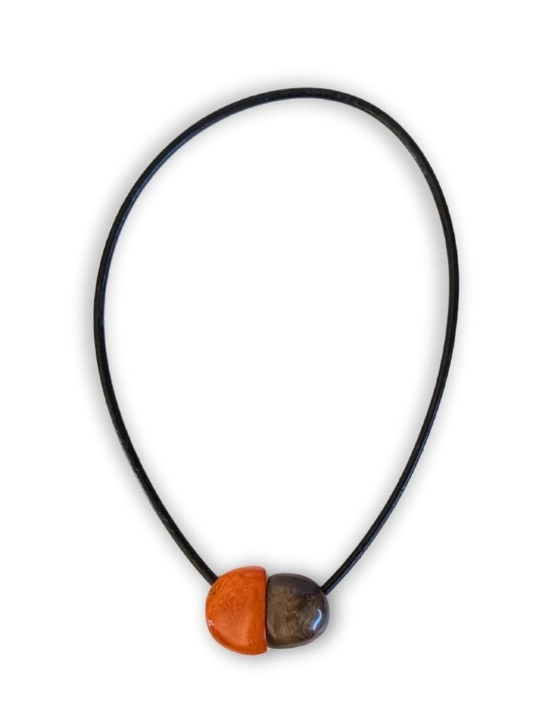 KISS — Handmade Tagua Statement Magnetic Necklace — 'Only One' - The Happy Elephant - Tagua Jewellery