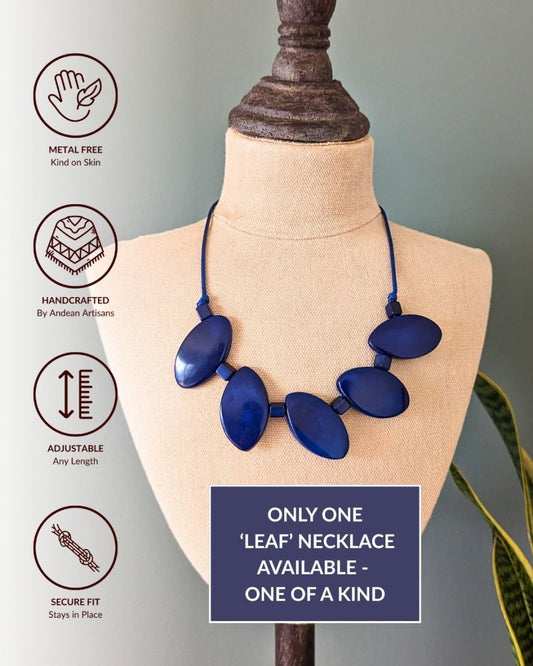 LEAF — Handmade Tagua Statement Necklace - The Happy Elephant - Tagua Jewellery