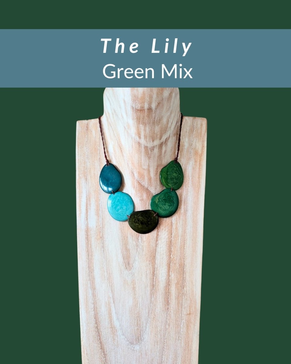 LILY — Botanical Artisan Necklace - The Happy Elephant - Tagua Jewellery