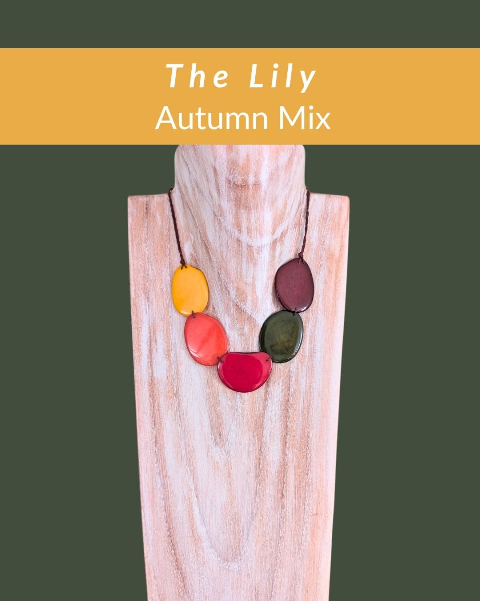 LILY — Botanical Artisan Necklace - The Happy Elephant - Tagua Jewellery