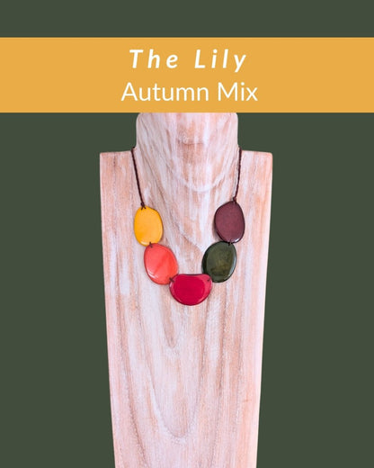 LILY — Botanical Artisan Necklace - The Happy Elephant - Tagua Jewellery