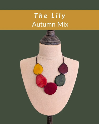 LILY — Handmade Tagua Statement Necklace - The Happy Elephant - Tagua Jewellery