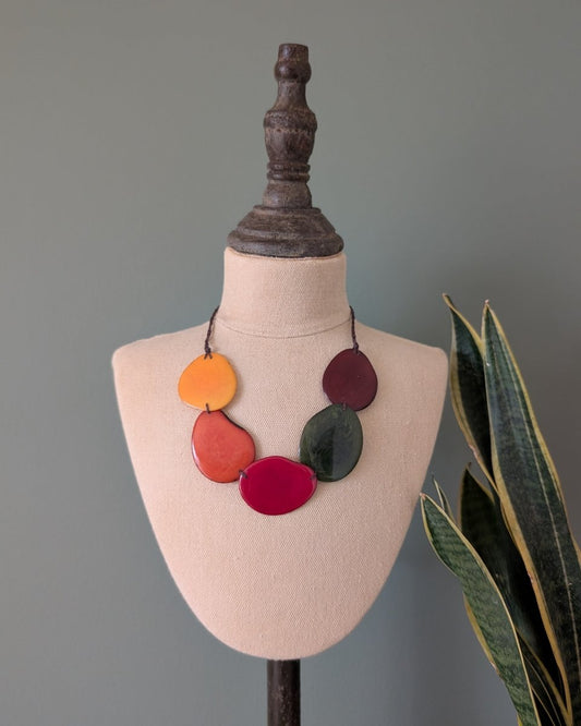 LILY — Handmade Tagua Statement Necklace - The Happy Elephant - Tagua Jewellery