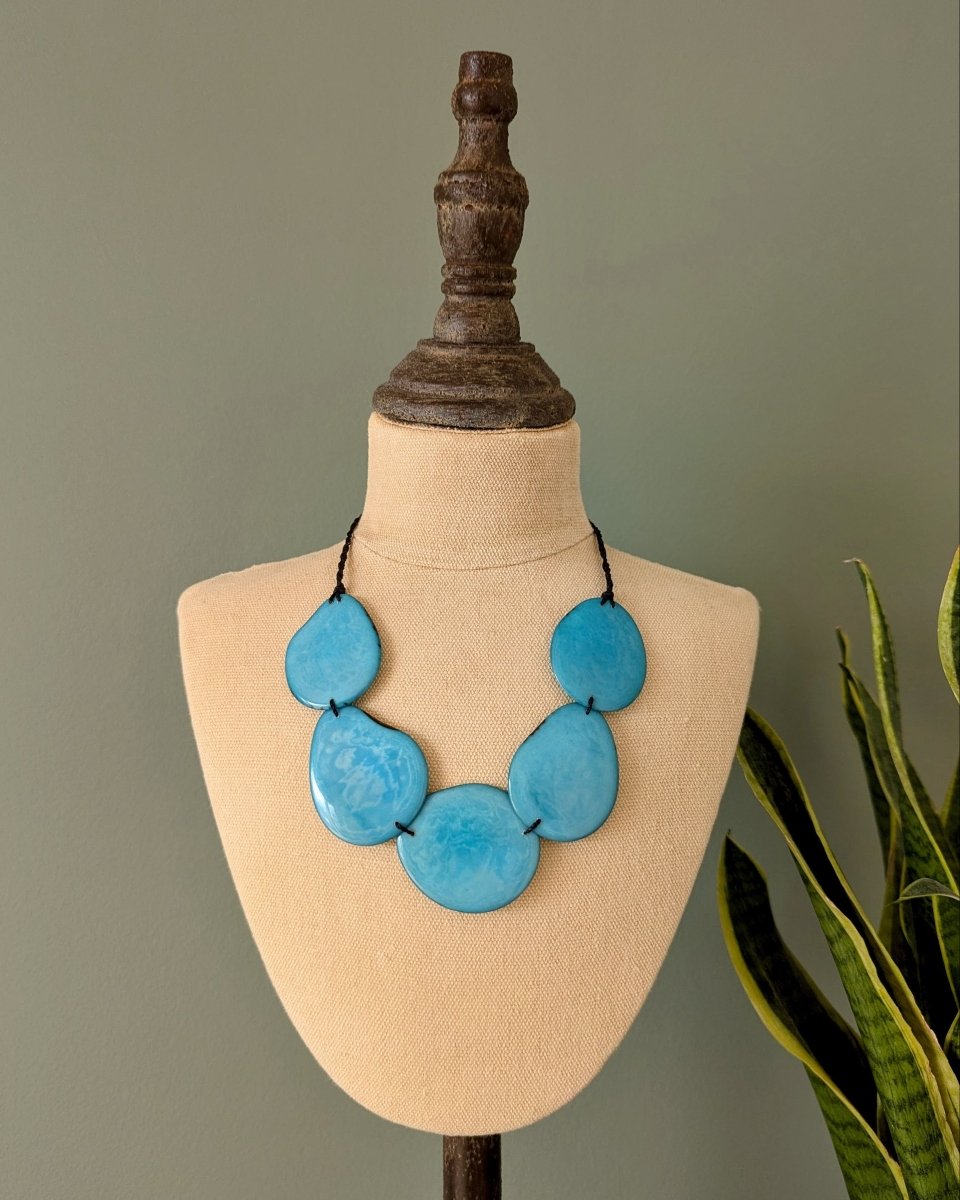 LILY — Handmade Tagua Statement Necklace - The Happy Elephant - Tagua Jewellery