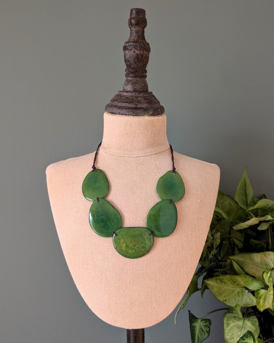 LILY — Handmade Tagua Statement Necklace - The Happy Elephant - Tagua Jewellery