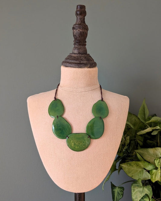 LILY — Handmade Tagua Statement Necklace - The Happy Elephant - Tagua Jewellery