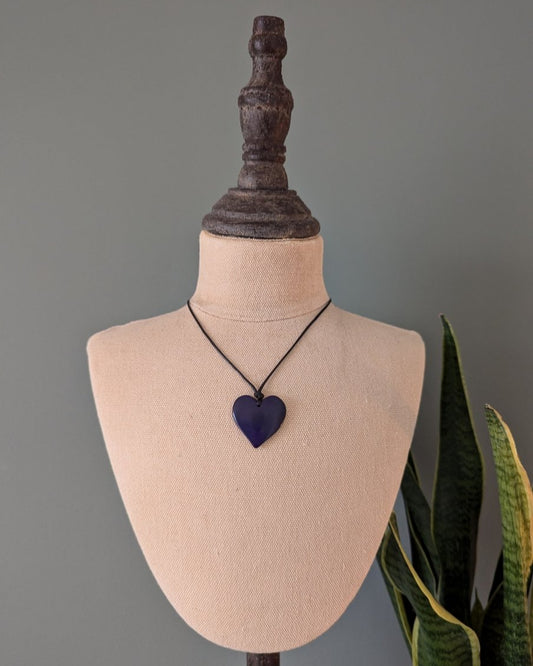 Little Sister Tagua Nut Heart Pendant - The Happy Elephant - Tagua Jewellery