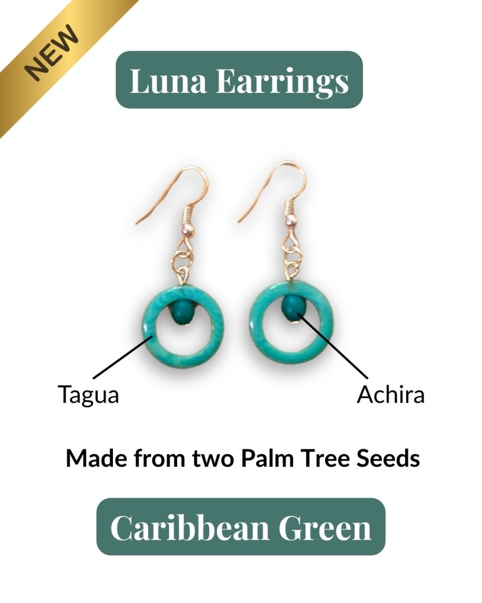LUNA — Handmade Tagua Earrings - The Happy Elephant - Tagua Jewellery