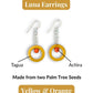 LUNA — Handmade Tagua Earrings - The Happy Elephant - Tagua Jewellery